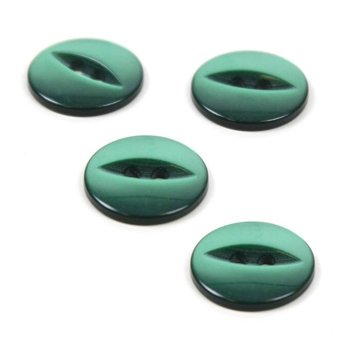 Hemline Emerald Basic Fish Eye Button 4 Pack image number 1