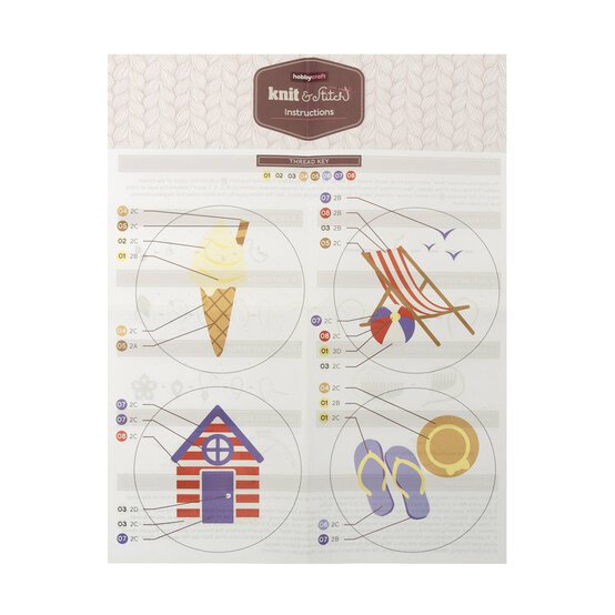 Seaside Embroidery Kit 4 Pack image number 4