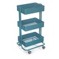Teal Three Tier Storage Trolley image number 1
