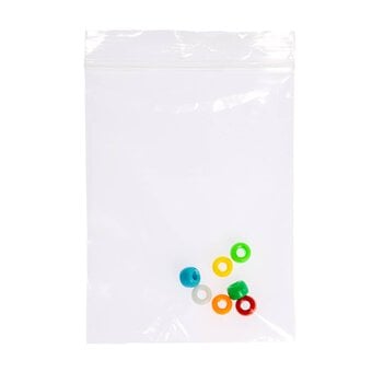 Clear Resealable Bags 87mm x 112mm 100 Pack