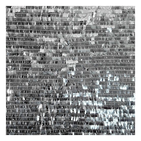 Silver Net Fringe Sequin Fabric by the Metre image number 2