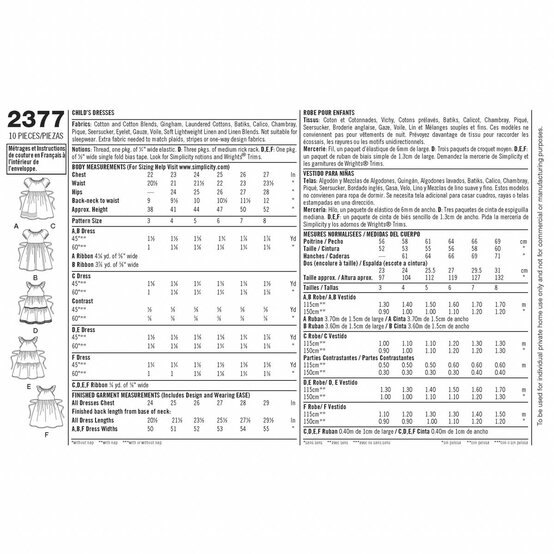 Simplicity Kids’ Dress Sewing Pattern 2377 (3-8) image number 3