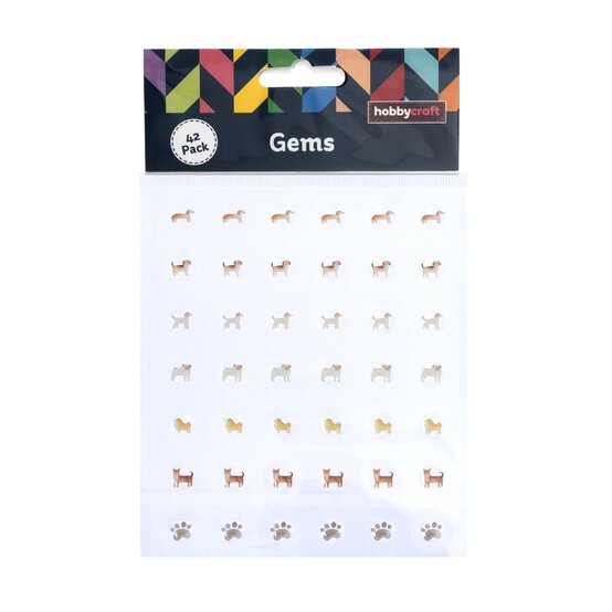 Adhesive Dog Gems 42 Pack  image number 3