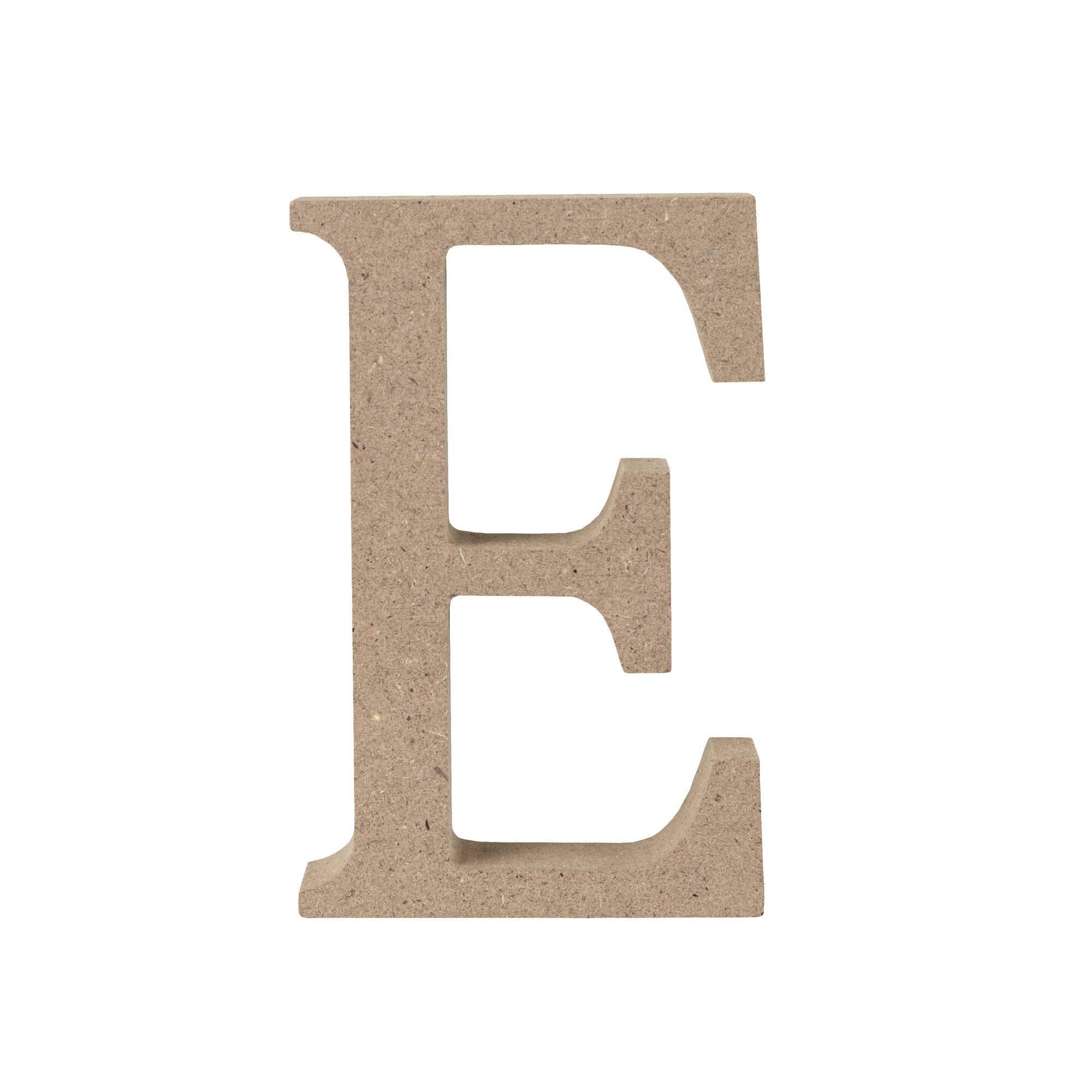 MDF Wooden Letter E 8cm Hobbycraft