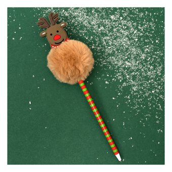 Fluffy Reindeer Ballpoint Pen