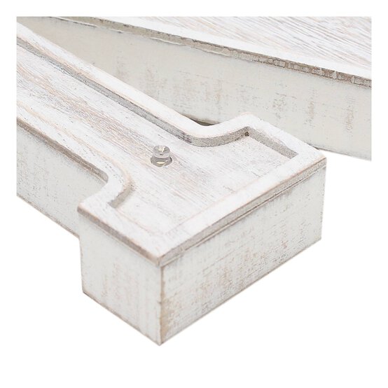 White-Washed Wooden LED Letter A 21cm image number 3