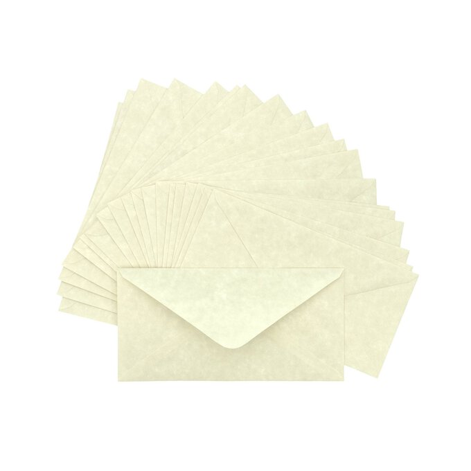 Cream Parchment Envelopes DL 20 Pack image number 1
