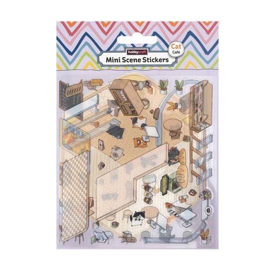 Mini Cat Cafe Scene Stickers image number 1