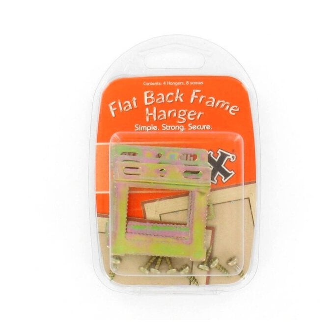 X Flat-Backed Frame Hangers 12 Pieces image number 1
