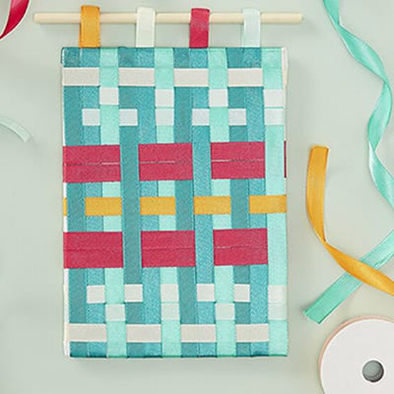 How to Make a Ribbon Weaving image number 1