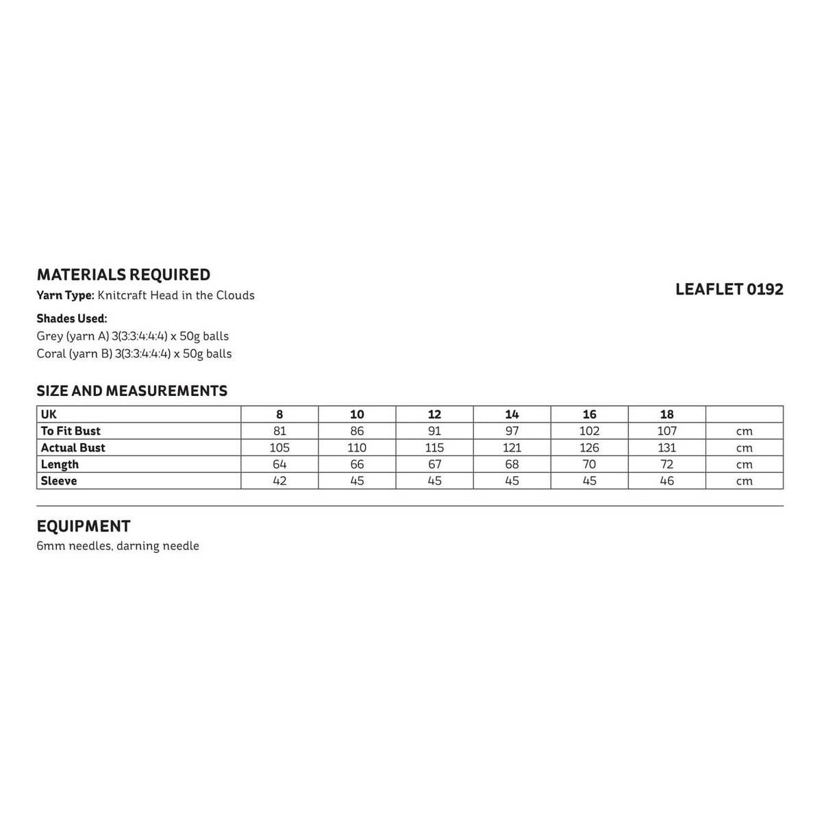 Knitcraft Balloon Sleeve Cardigan Digital Pattern 0192 Hobbycraft