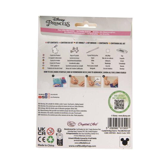 Crystal Art The Little Mermaid Bag Charm Kit image number 5