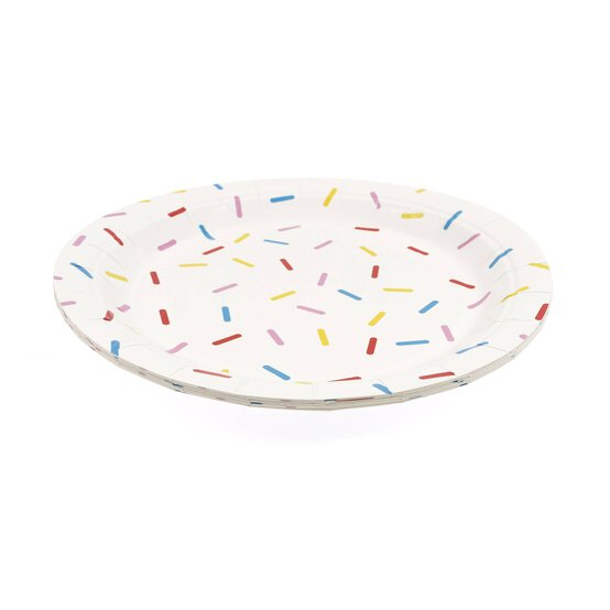 Rainbow Sprinkle Paper Plates 8 Pack image number 3
