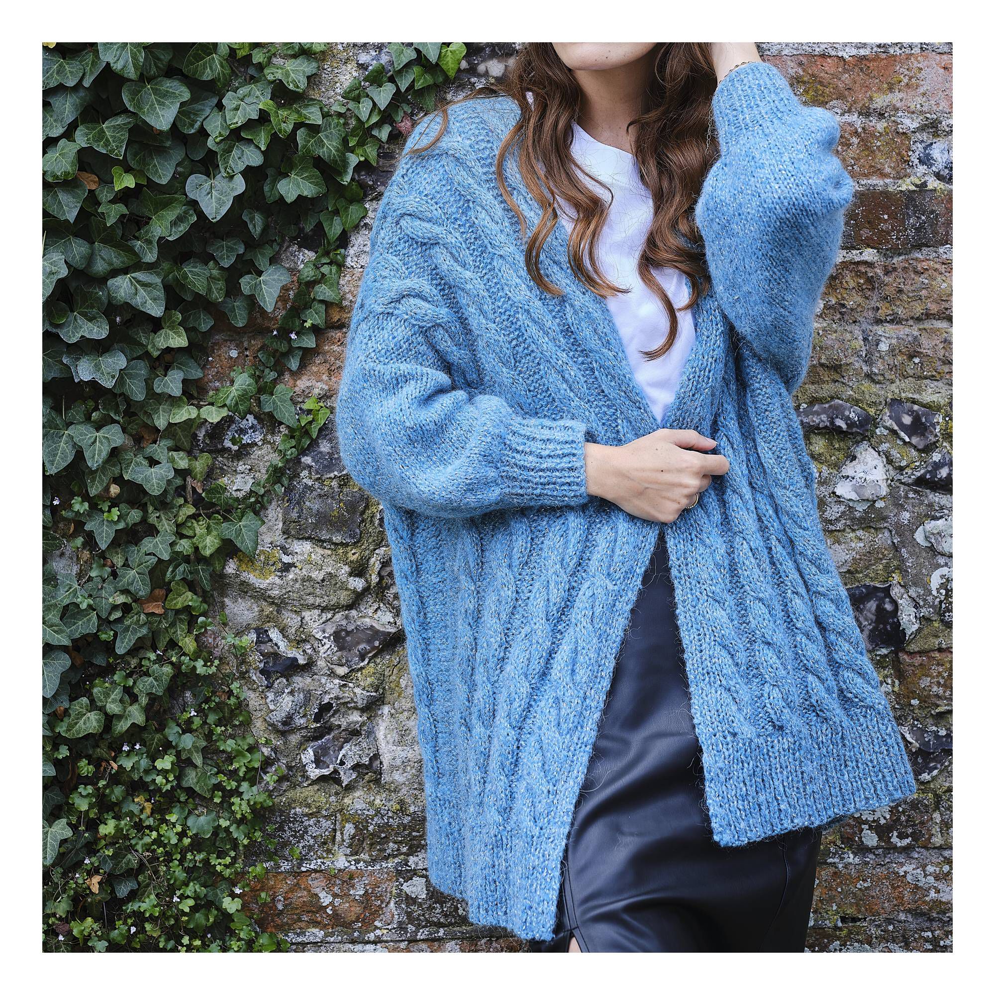 Oversized Cable Knit Cardigan