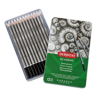 Derwent Academy Sketching Pencils 12 Pack