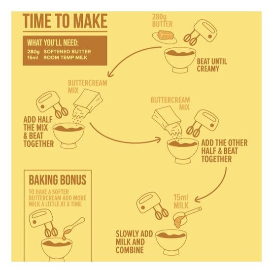 PME Vanilla Buttercream Mix 450g image number 4