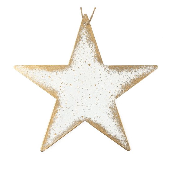 Hanging Metal Star Decoration 11cm  image number 2