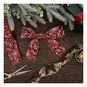 Poinsettia Pinecones Wire Edge Printed Ribbon 63mm x 3m image number 3