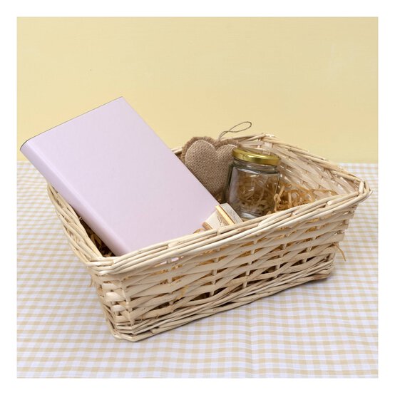 Hamper Basket and Natural Shred 30cm x 22cm x 11cm image number 2