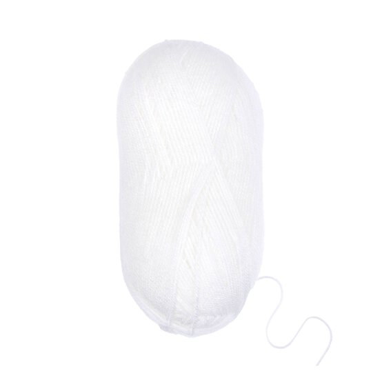 Knitcraft White Everyday 4 Ply Yarn 100g image number 3
