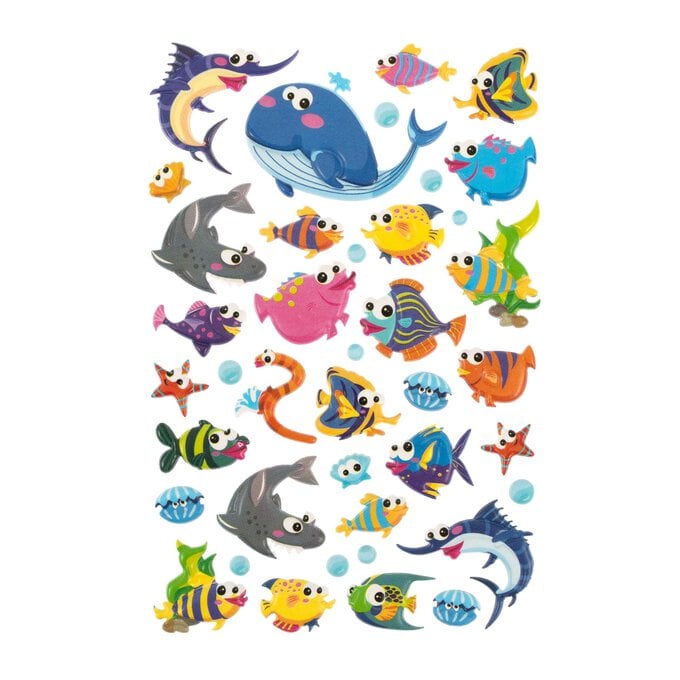 Bright Fish Puffy Stickers image number 1