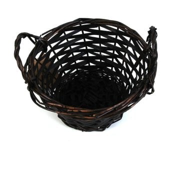 Brown Circle Willow Basket 18.5cm x 18.5cm image number 2