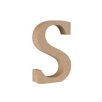 MDF Wooden Letter S 8cm