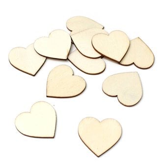Small Wooden Hearts 100 Pack