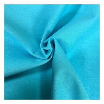 Turquoise Cotton Homespun Fabric by the Metre