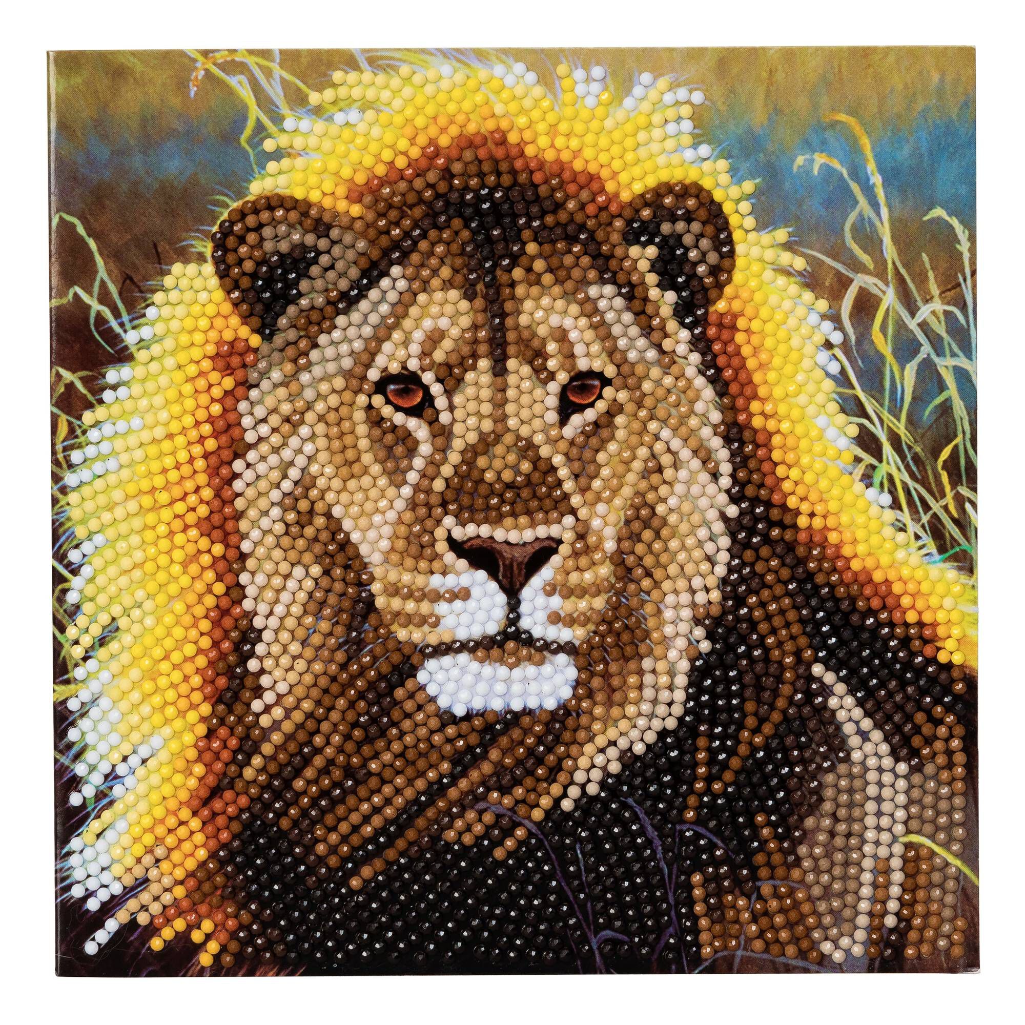 Resting Lion Crystal Art Card Kit Hobbycraft