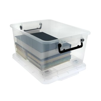 Clear Rolling Storage Box 15 Litres