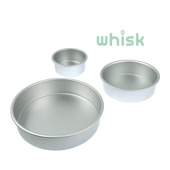 Whisk Round Aluminium Cake Tin Set 3 Pack