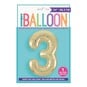 Giant Gold Foil Balloon Number 3 image number 1
