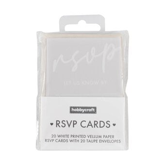 White Vellum RSVP Cards 20 Pack image number 3