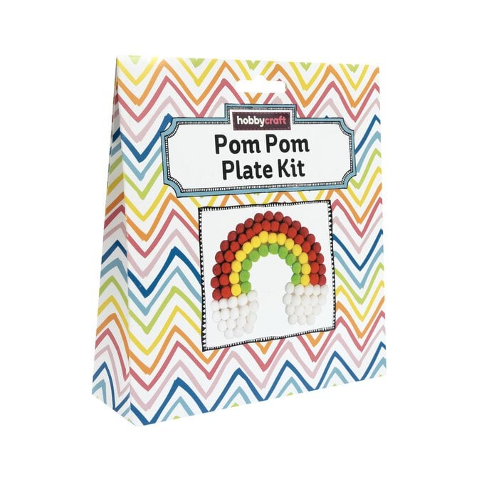 Rainbow Pom Pom Plate Kit image number 1