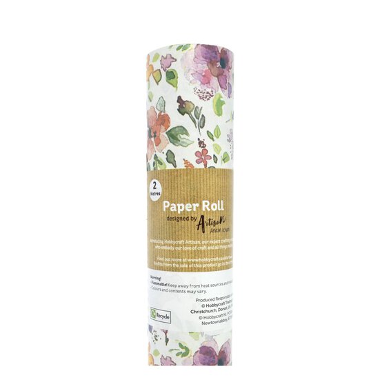 Artisan Floral Paper Roll 69cm x 2m image number 4