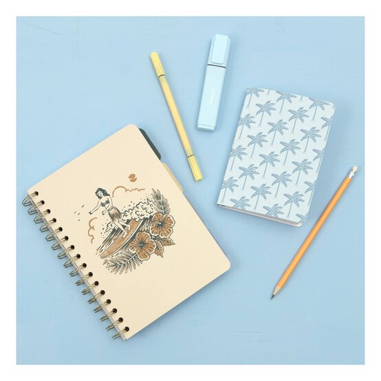 Tiki Beach Palm Tree Soft Cover Notebook A6 image number 2