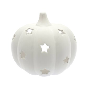 Ceramic Star Pumpkin Tealight Holder 15cm