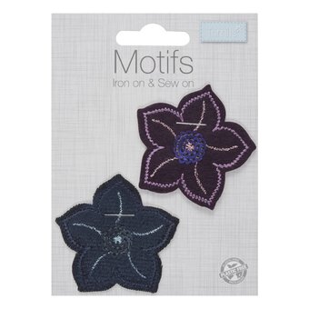Trimits Sequin Flower Iron-On Patches 2 Pack