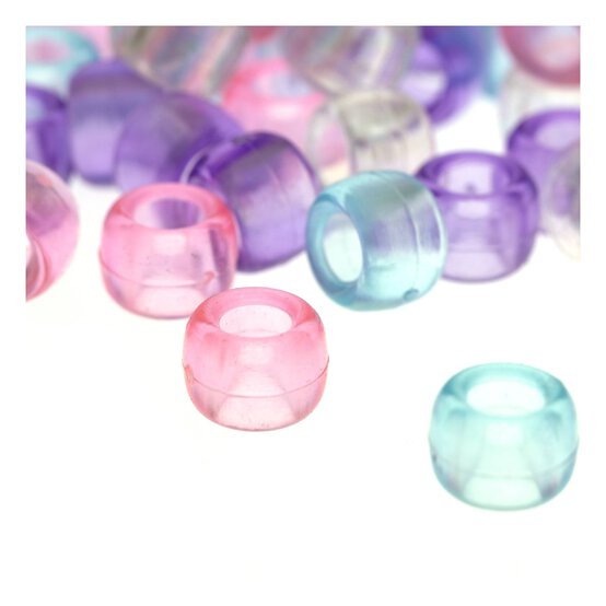 Pink, Purple and Blue Pony Beads 50g image number 2