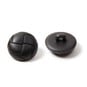Hemline Black Novelty Faux Leather Button 2 Pack image number 1