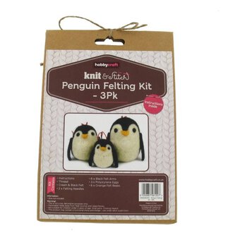 Penguin Needle Felting Kit 3 Pack