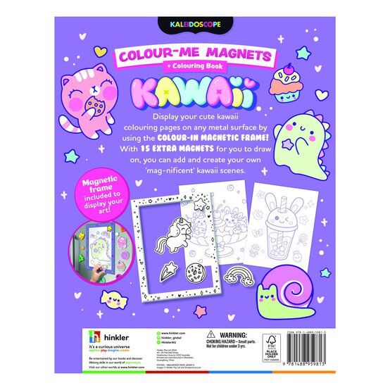 Kaleidoscope Kawaii Colour-Me Magnets and Colouring Book image number 2