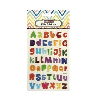 Multicolour Alphabet Puffy Stickers image number 4