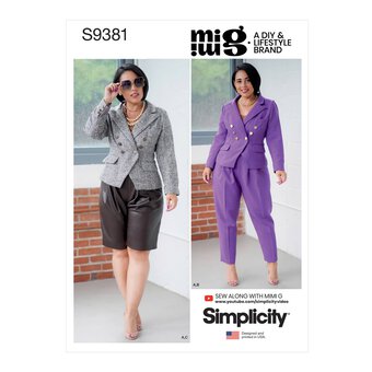 Simplicity Women's Jacket, Shirt and Trousers Sewing Pattern S9381 (AA 10-18)