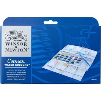 Winsor & Newton Cotman Painting Plus 24 Half Pan Set image number 6