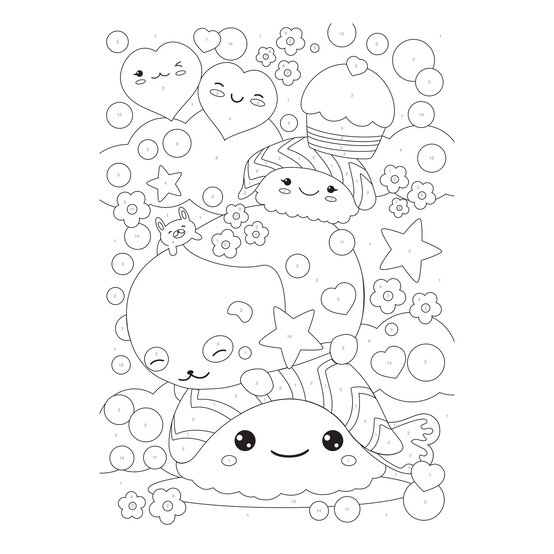 Kawaii 3-in-1 Paint by Numbers image number 4