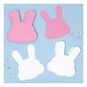 Pink and White Foam Bunny Shapes 15 Pack  image number 1