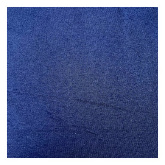 Navy Cotton Spandex Jersey Fabric by the Metre image number 2