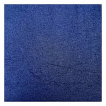 Navy Cotton Spandex Jersey Fabric by the Metre image number 2